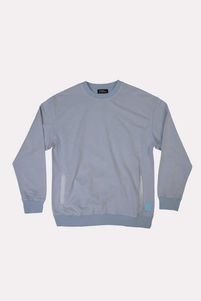 Crewneck Sweatshirt with Rib Details