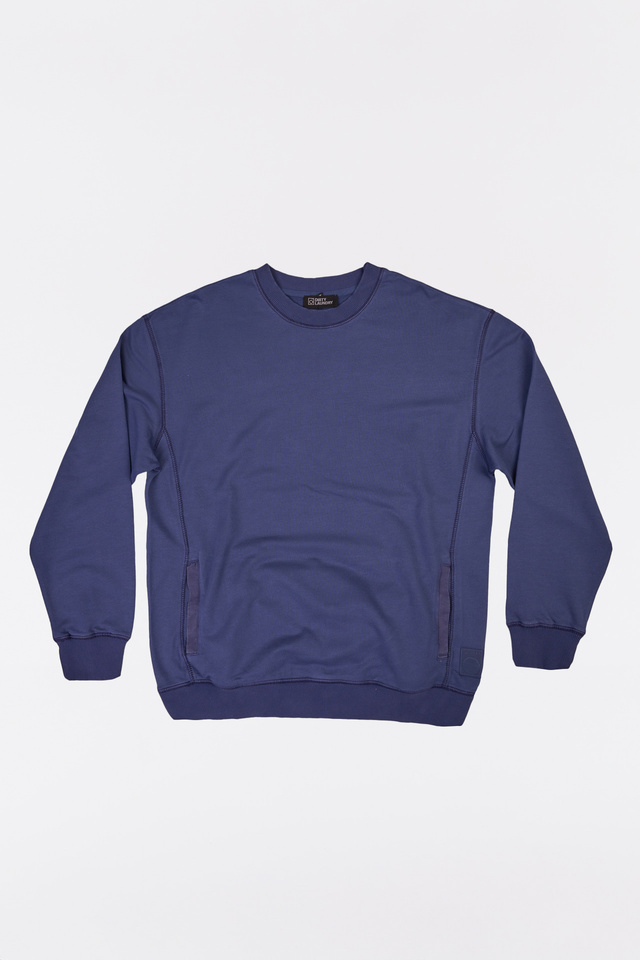 Crewneck Sweatshirt with Rib Details