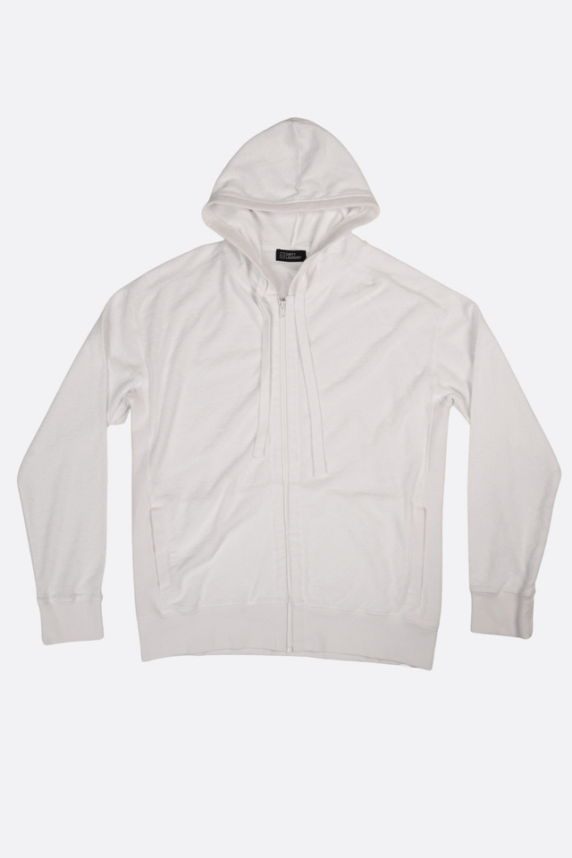 Terry Towel Hooded Cardigan
