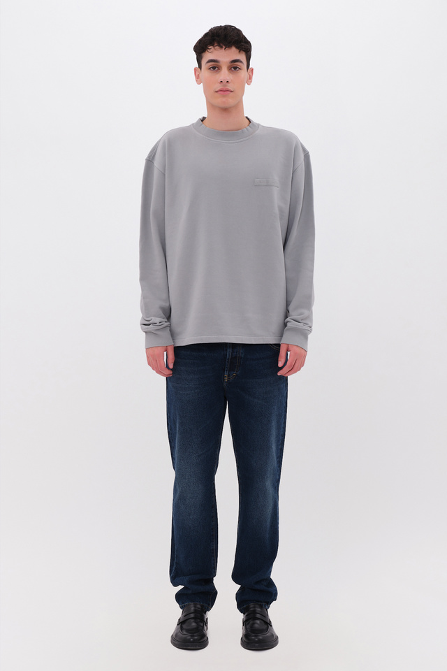 Crewneck in Regular Fit with Patch