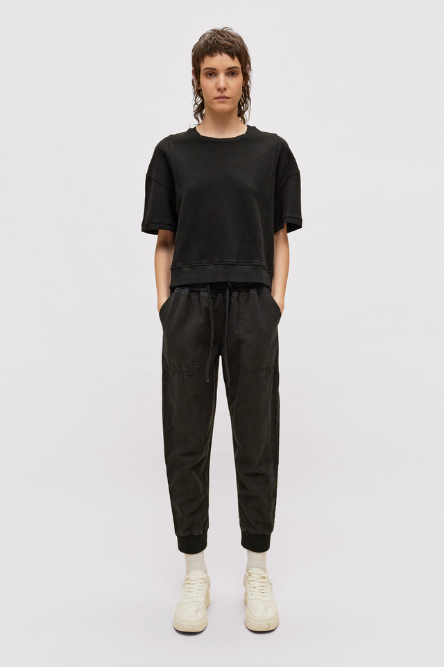 Shortsleeve Sweatshirt  in Loose Fit