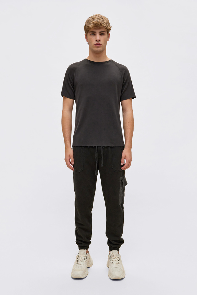 Contrast Cargo Sweatpants