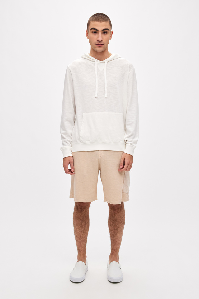 Hoodie σε Κανονική Γραμμή με Μπροστινή Τσέπη