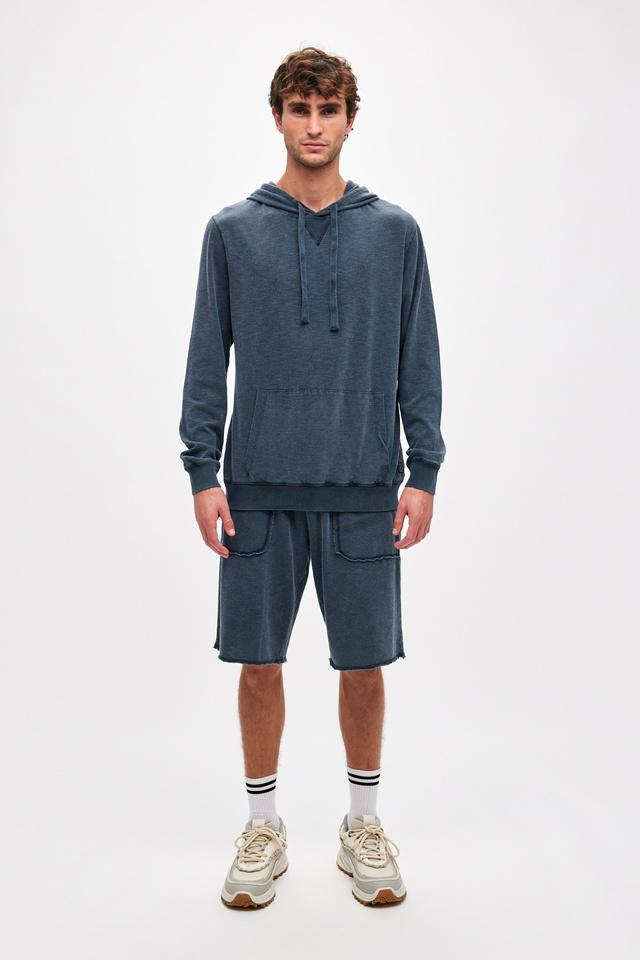 Hoodie σε Κανονική Γραμμή με Μπροστινή Τσέπη