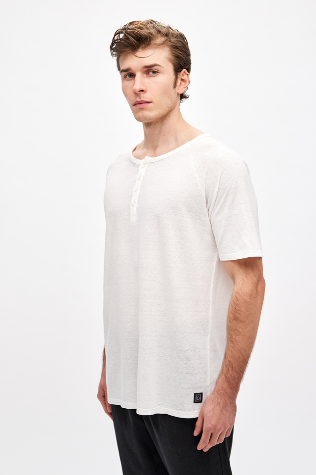 T-Shirt With Button Placket
