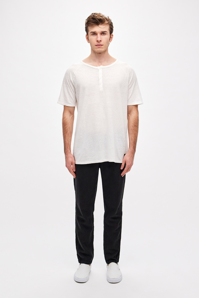 T-Shirt With Button Placket