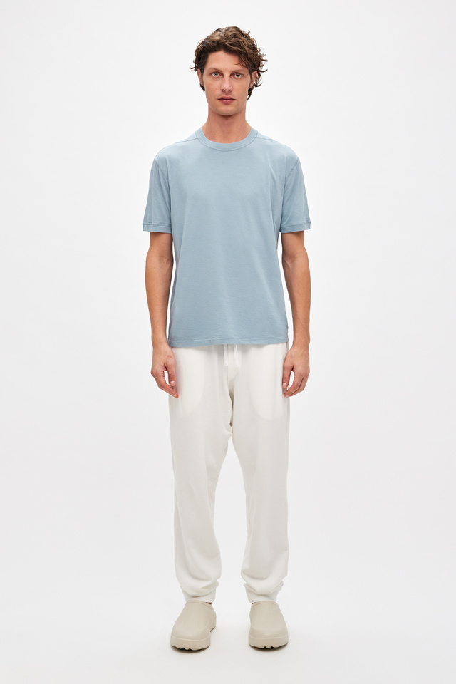 T-Shirt with Rib Knit Details