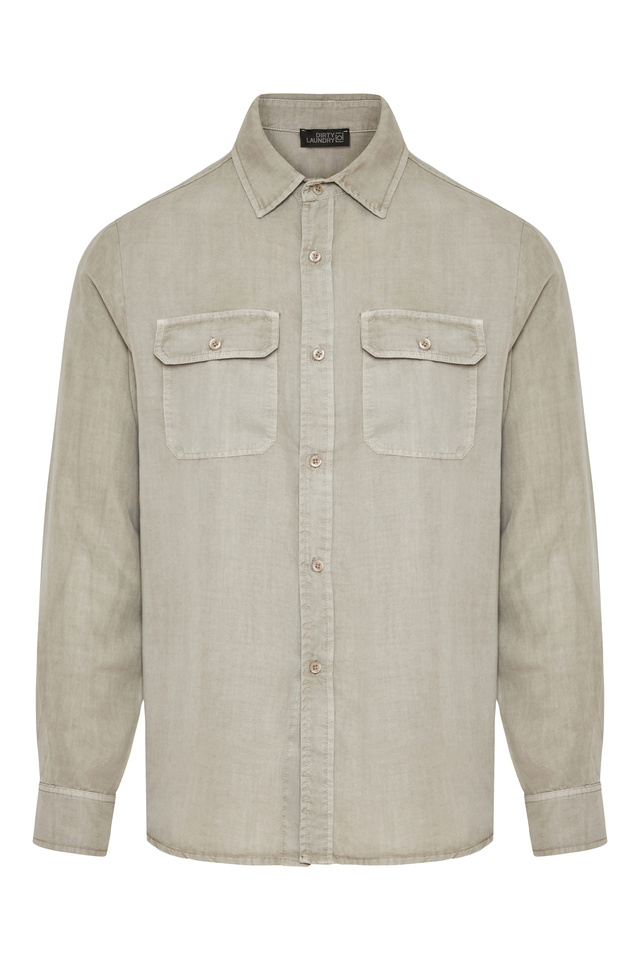 Shirt with Front Pockets and Buttons