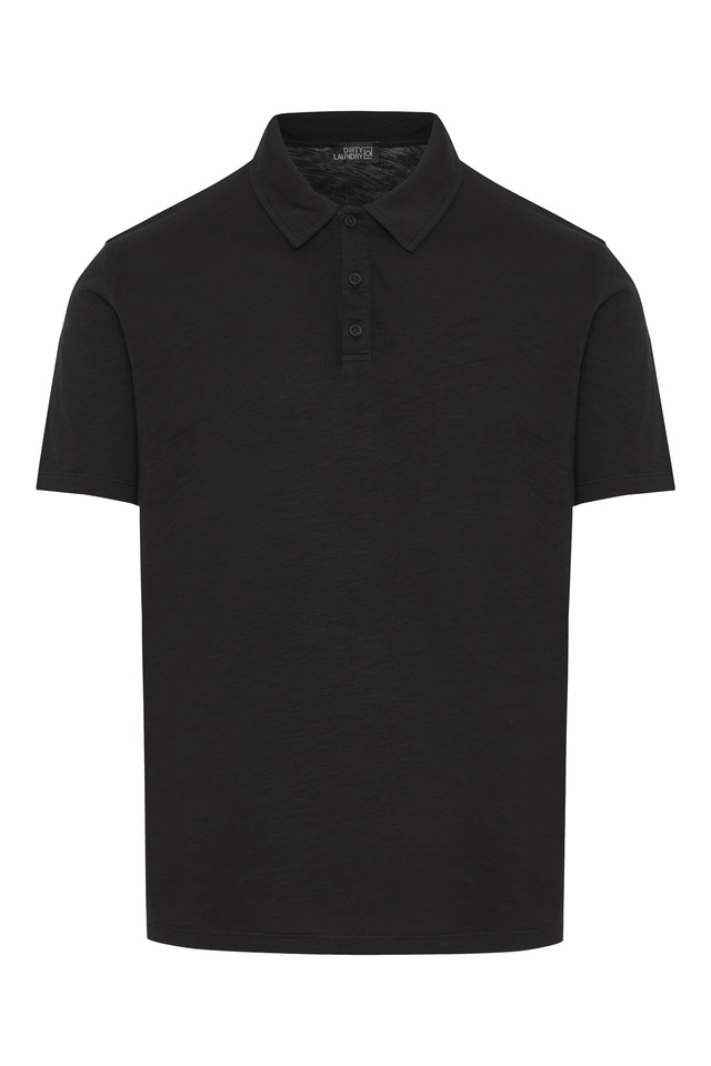 Shortsleeved Cotton T-shirt with Polo Collar