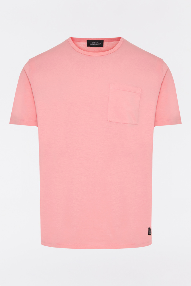 T-Shirt σε Κανονική Γραμμή με Τσέπη