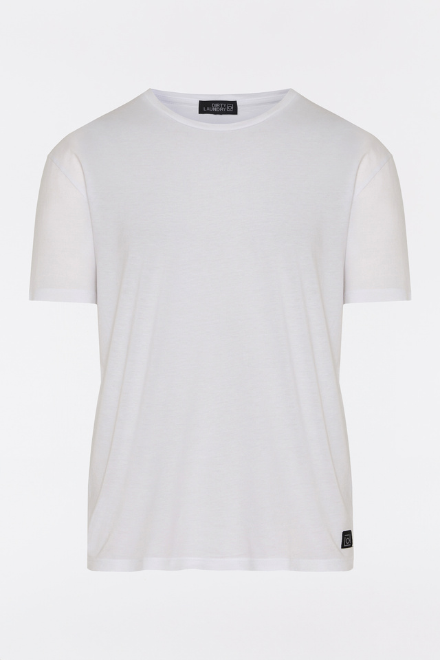 T-Shirt with Round Cut Hem
