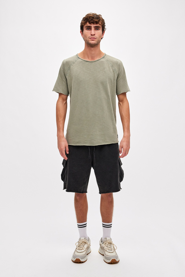 T-Shirt with Cut Neckline