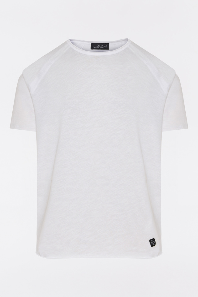 T-Shirt with Cut Neckline