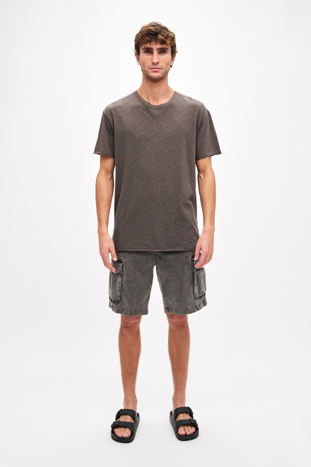 T-shirt with Raw Cut Details
