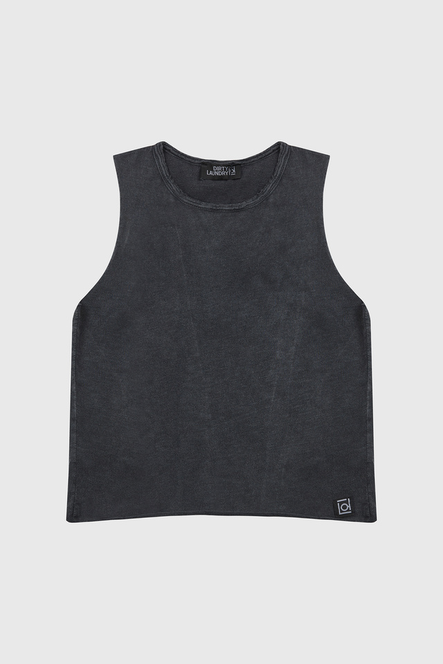 Παιδικό Αμάνικο T-shirt σε Χαλαρή Γραμμή με Ακατέργαστες Λεπτομέρειες