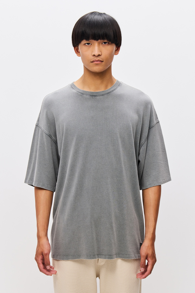 T-shirt σε Χαλαρή Γραμμή με Στρογγυλή Λαιμόκοψη