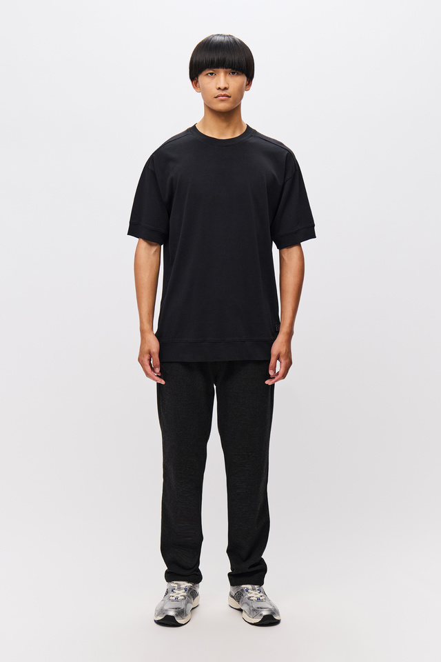 T-Shirt με Στρογγυλή Λαιμόκοψη και Μανίκια Ρεγκλάν