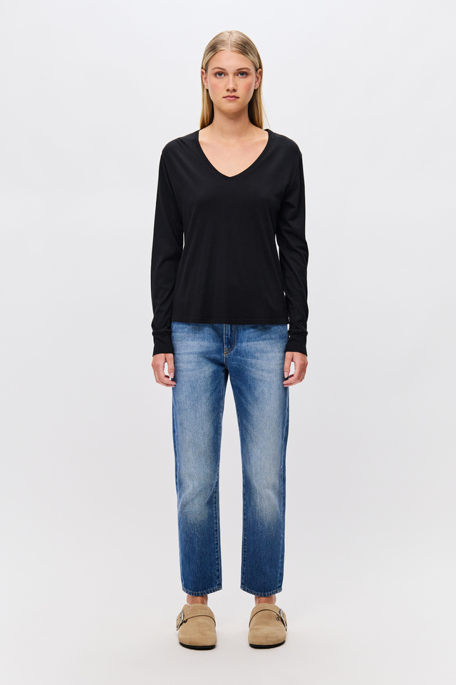Long Sleeve Top with a V Neckline