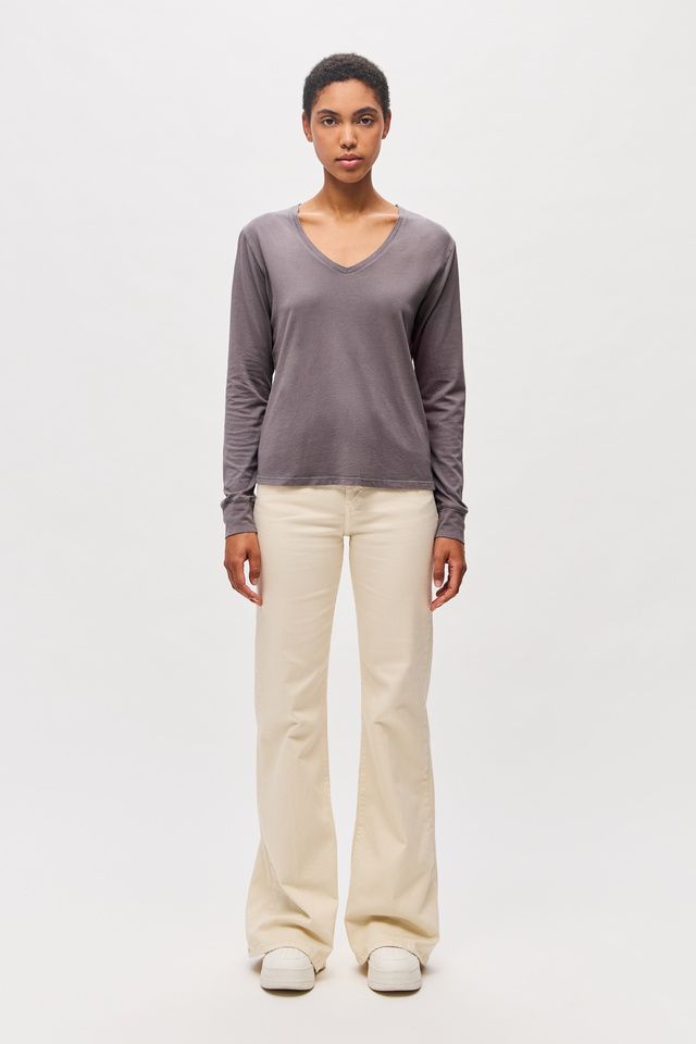 Long Sleeve Top with a V Neckline
