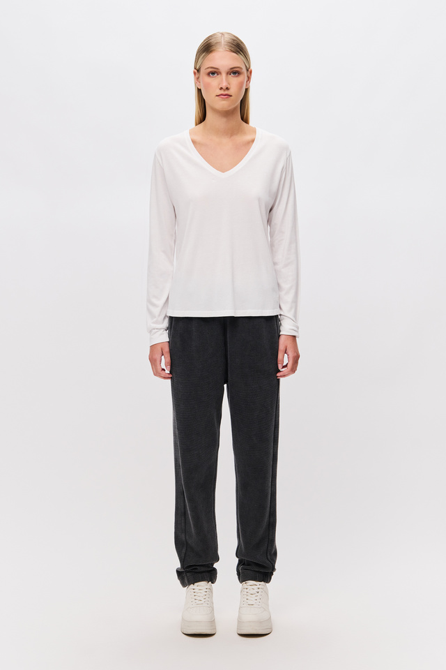 Long Sleeve Top with a V Neckline