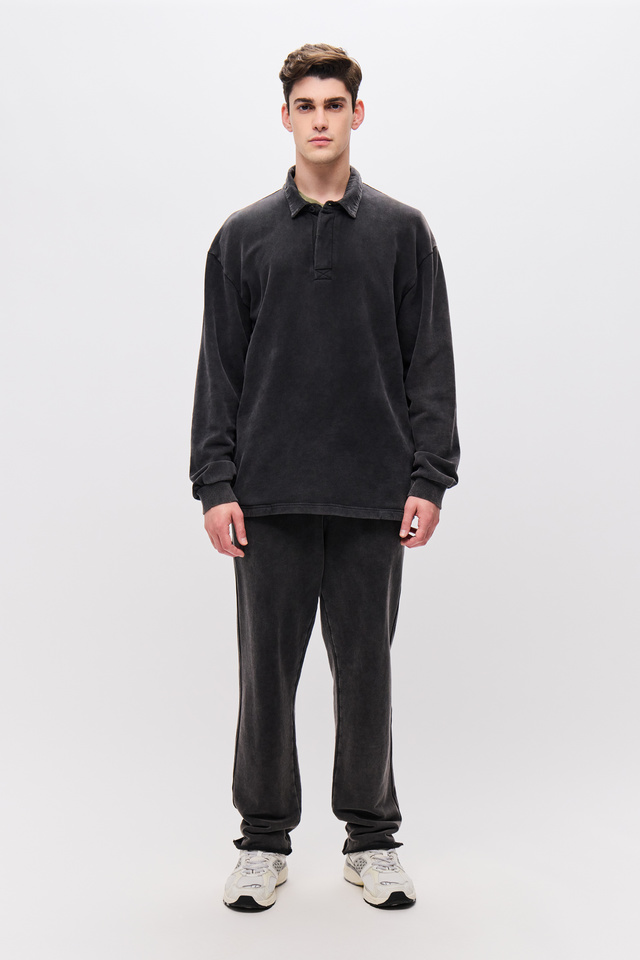 Polo Sweatshirt with Pockets