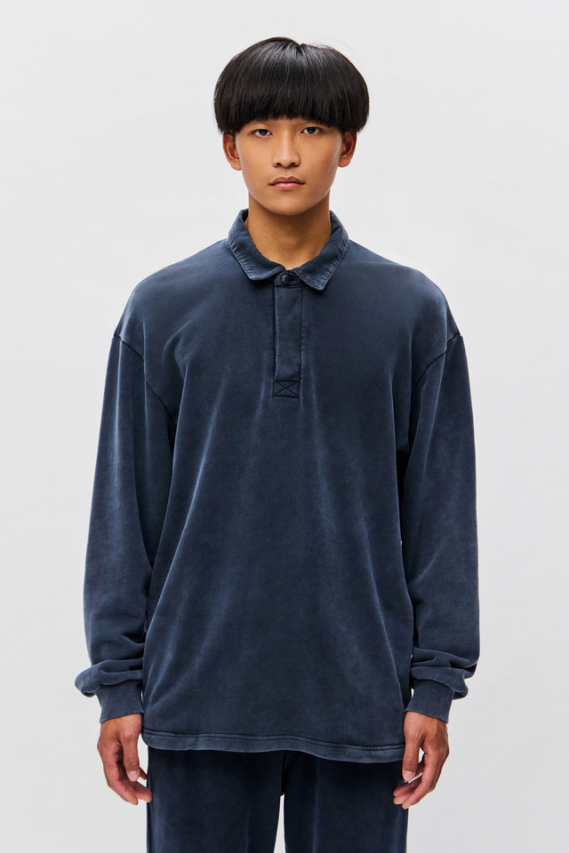 Polo Sweatshirt with Pockets