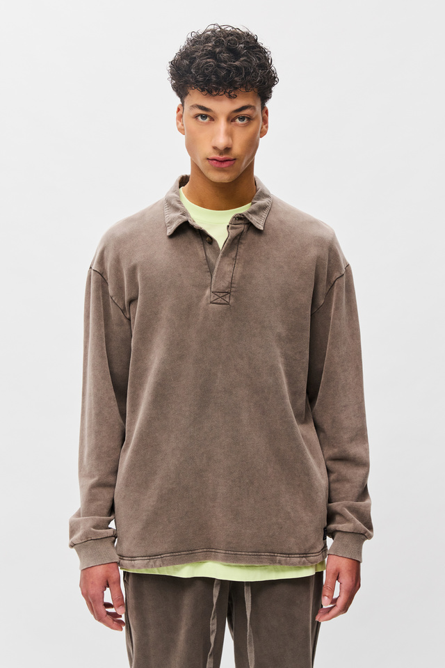 Polo Sweatshirt with Pockets