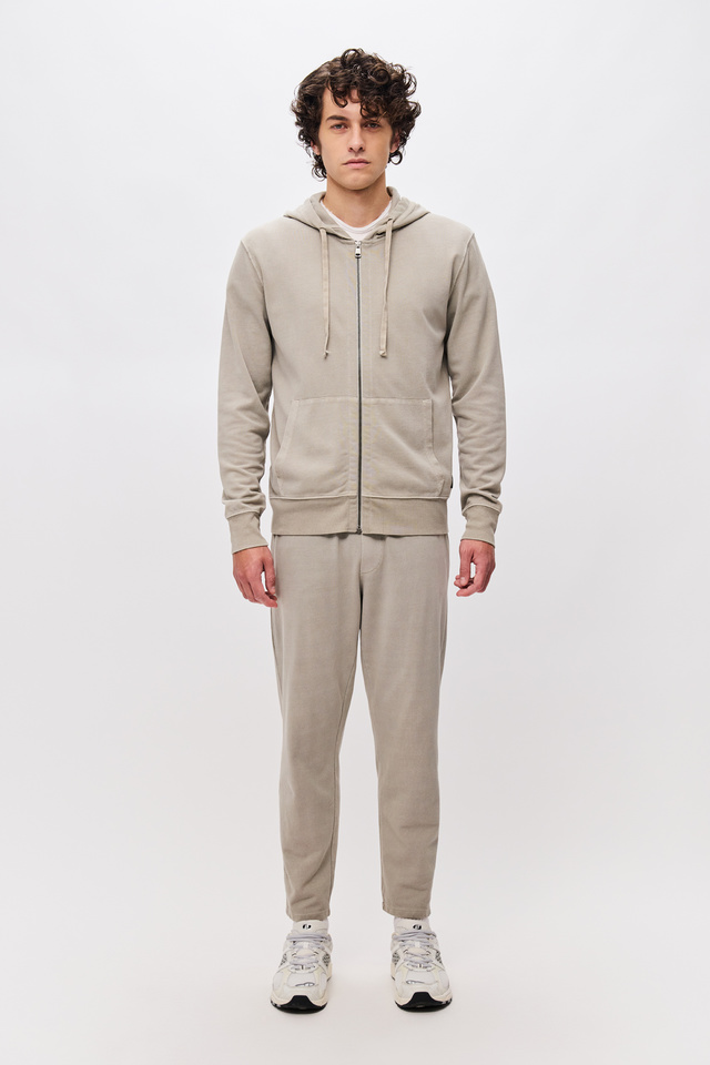 Full Zip with Rib-knit Details