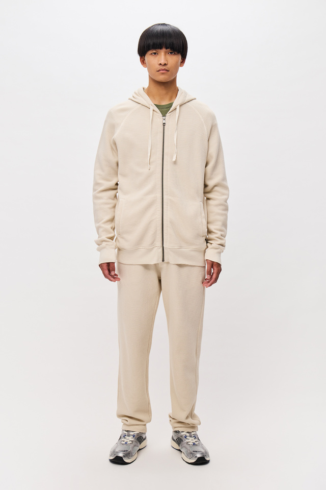 Waffle Full Zip with Raglan Sleeves