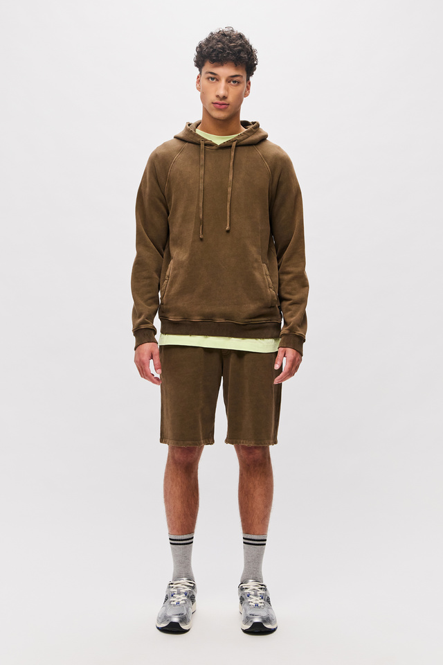 Hoodie with Raw Cut Edges