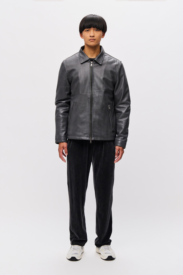 Leather Jacket with Side Pockets