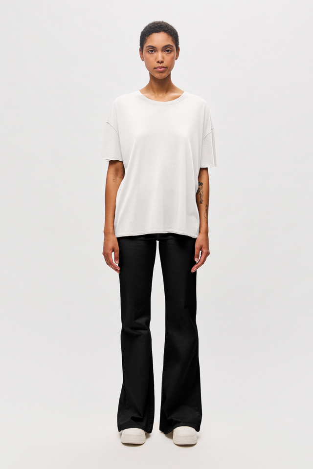 Oversized T-Shirt with Raw Cut Edges