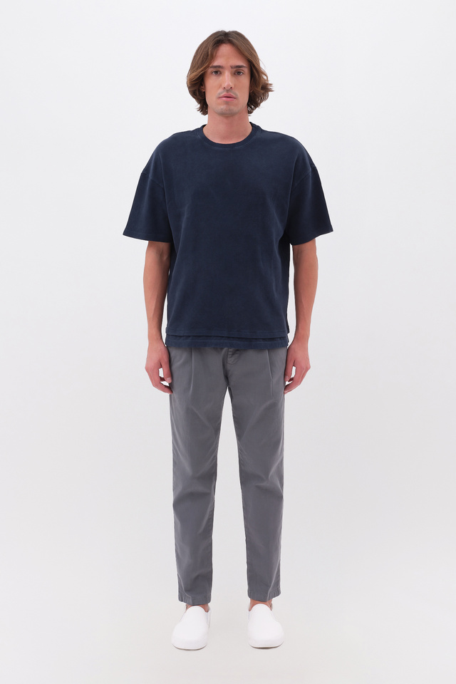 T-shirt με Ύφανση Waffle