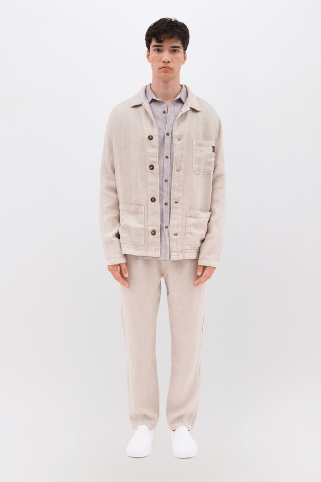 Linen Pleated Trousers in Regular Fit | Dirty Laundry