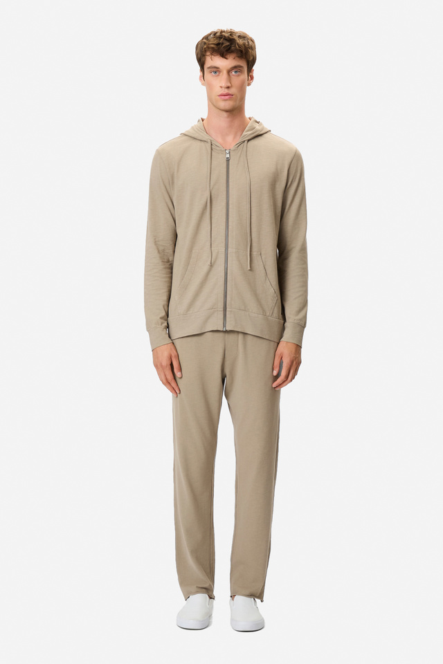 Sweatpants with Raw Cut Edges in Regular Fit