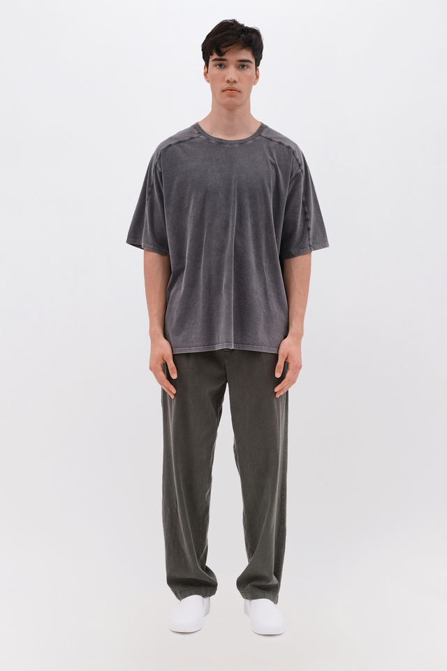 Oversized T-Shirt with Round Cut Neckline