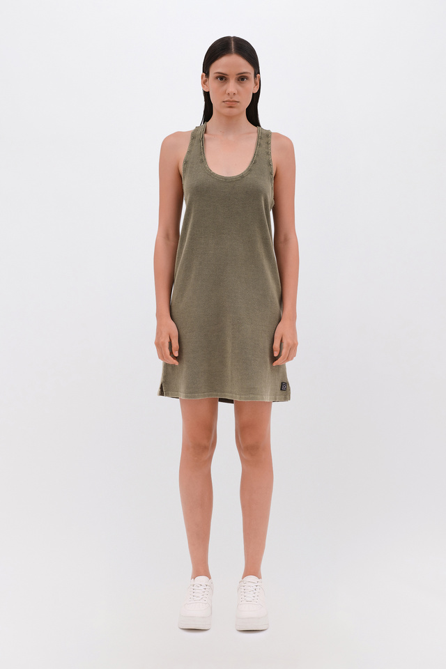 Sleeveless Waffle Dress