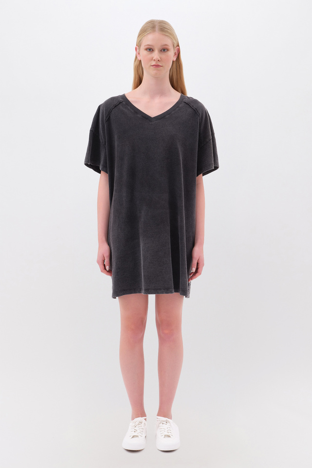 Slub Dress in Regular Fit