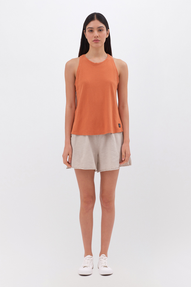 Tank Top with Side Slits In Relaxed Fit
