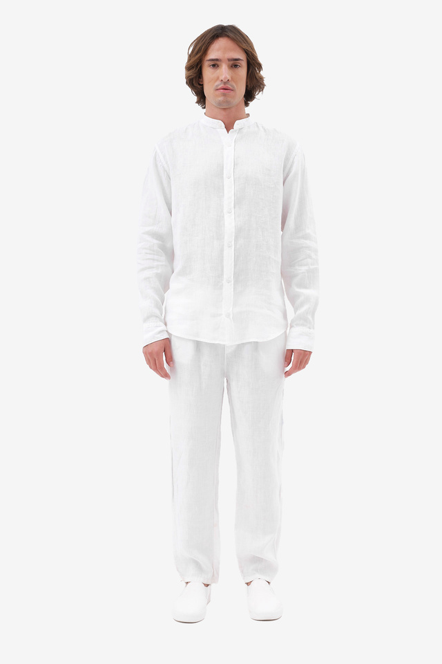 Λινό Παντελόνι σε Άνετη Γραμμή