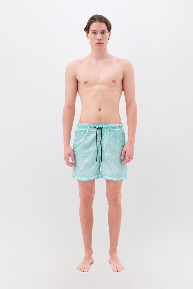 Swimsuit Shorts with Vintage Print
