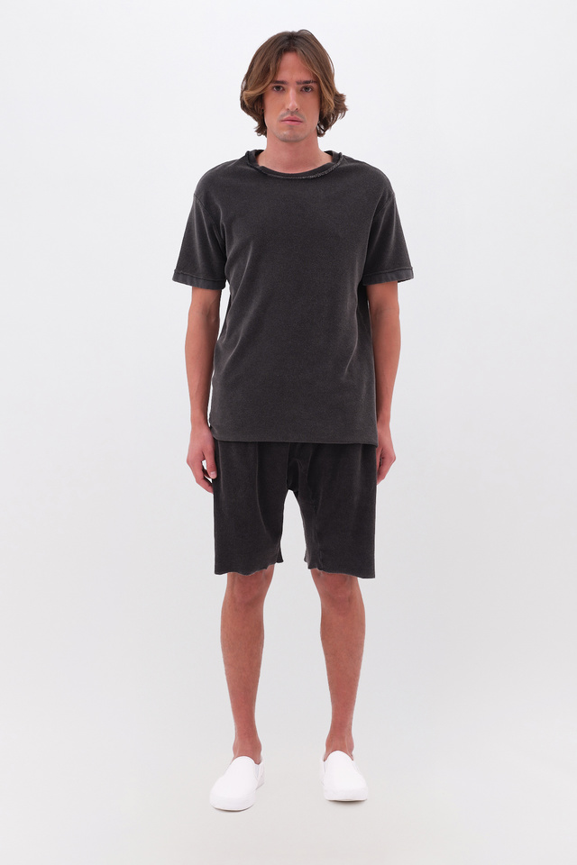 Oversized T-Shirt με Στρογγυλή Λαιμόκοψη