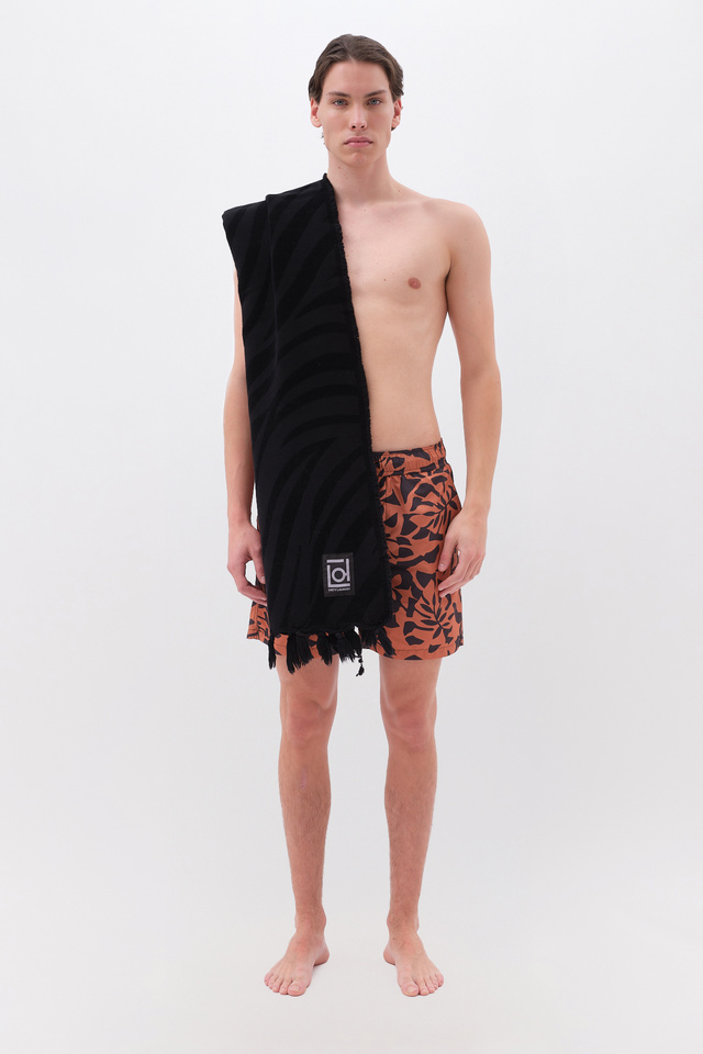 Monochrome Jacquard Beach Towel