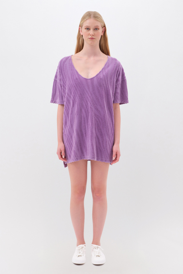 JAQUARD TERRY TOWEL DRESS