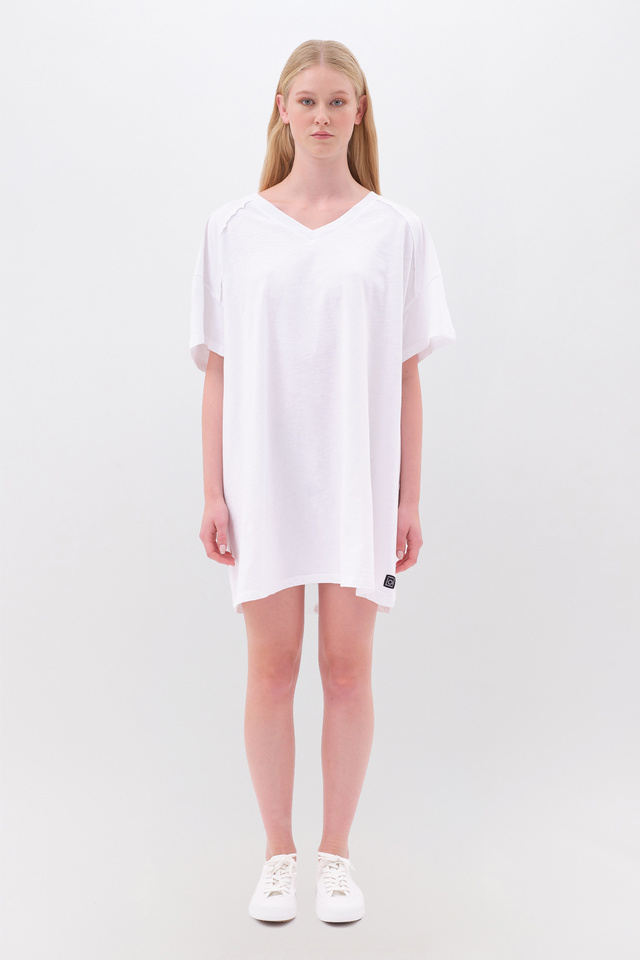 Slub Dress in Regular Fit