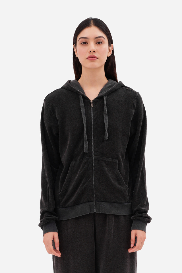Terry Towel Full Zip in Regular Fit