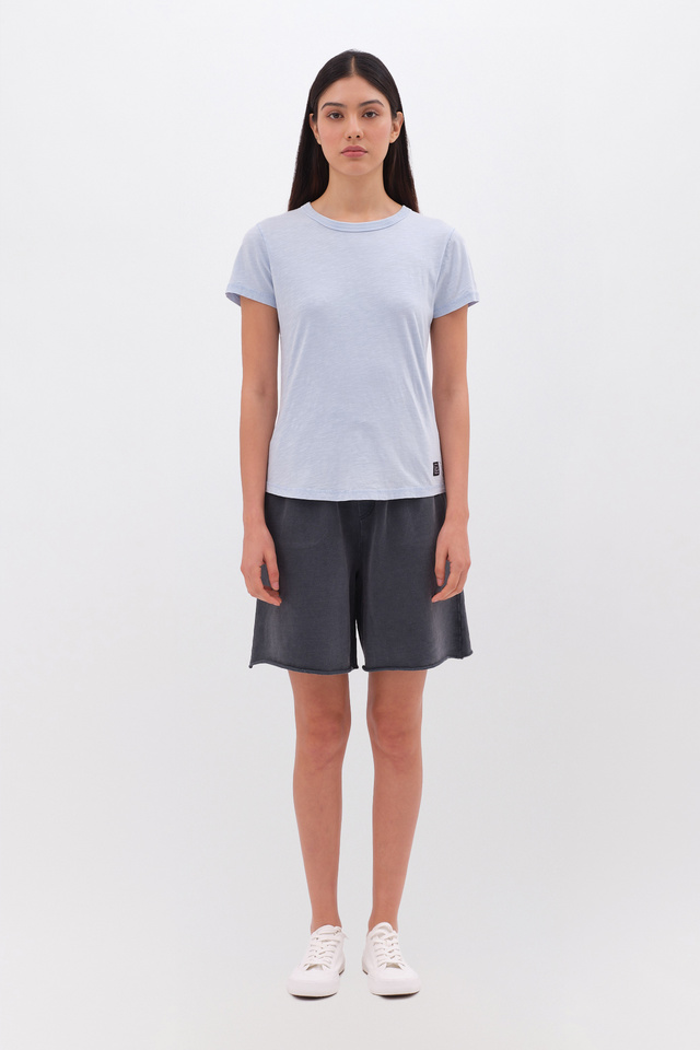 T-shirt with Round Cut Neckline