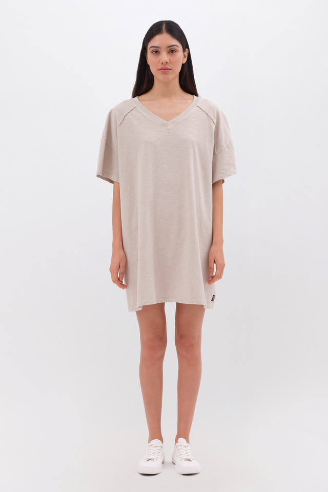 Slub Dress in Regular Fit