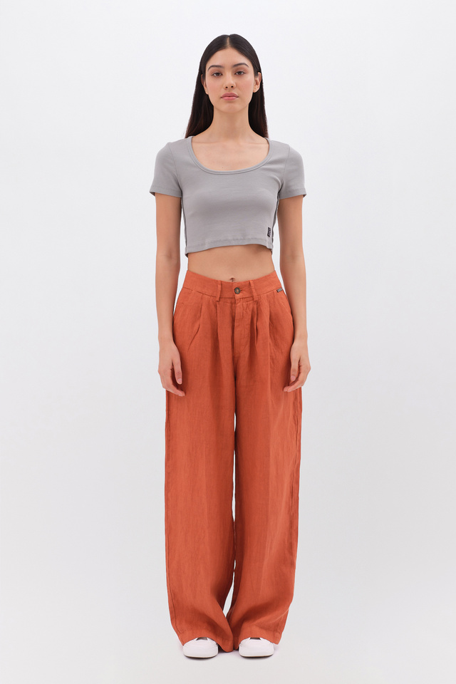 Cropped Rib T-Shirt