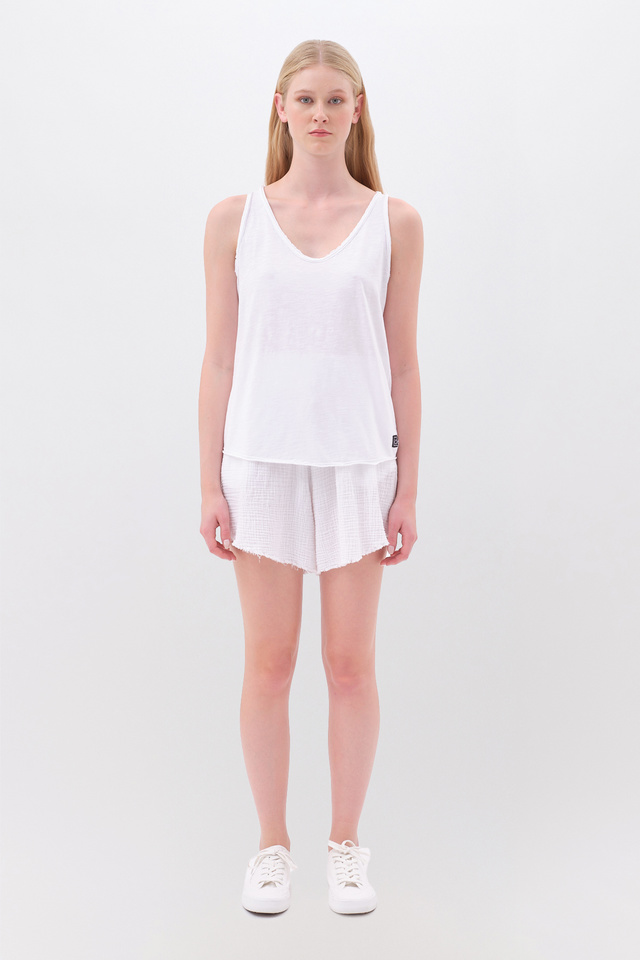 Tank Top with V Neckline